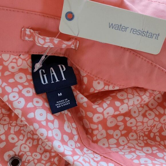 Gap womens coral water resistant coat button down jacket size M - Picture 11 of 11